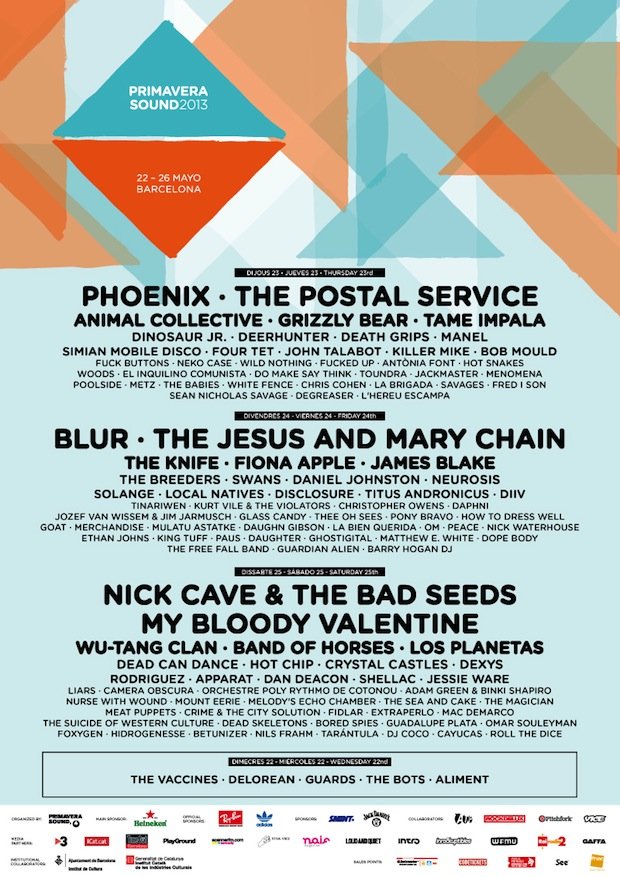 Line-up Primavera Sound 2013