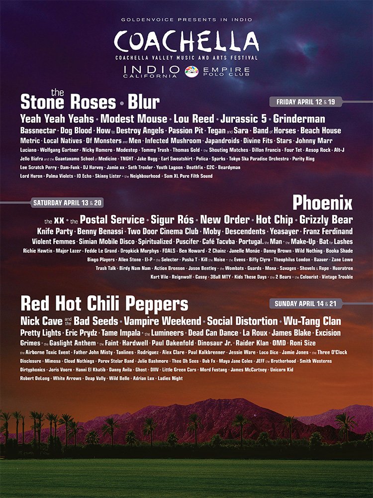 Coachella 2013 line up