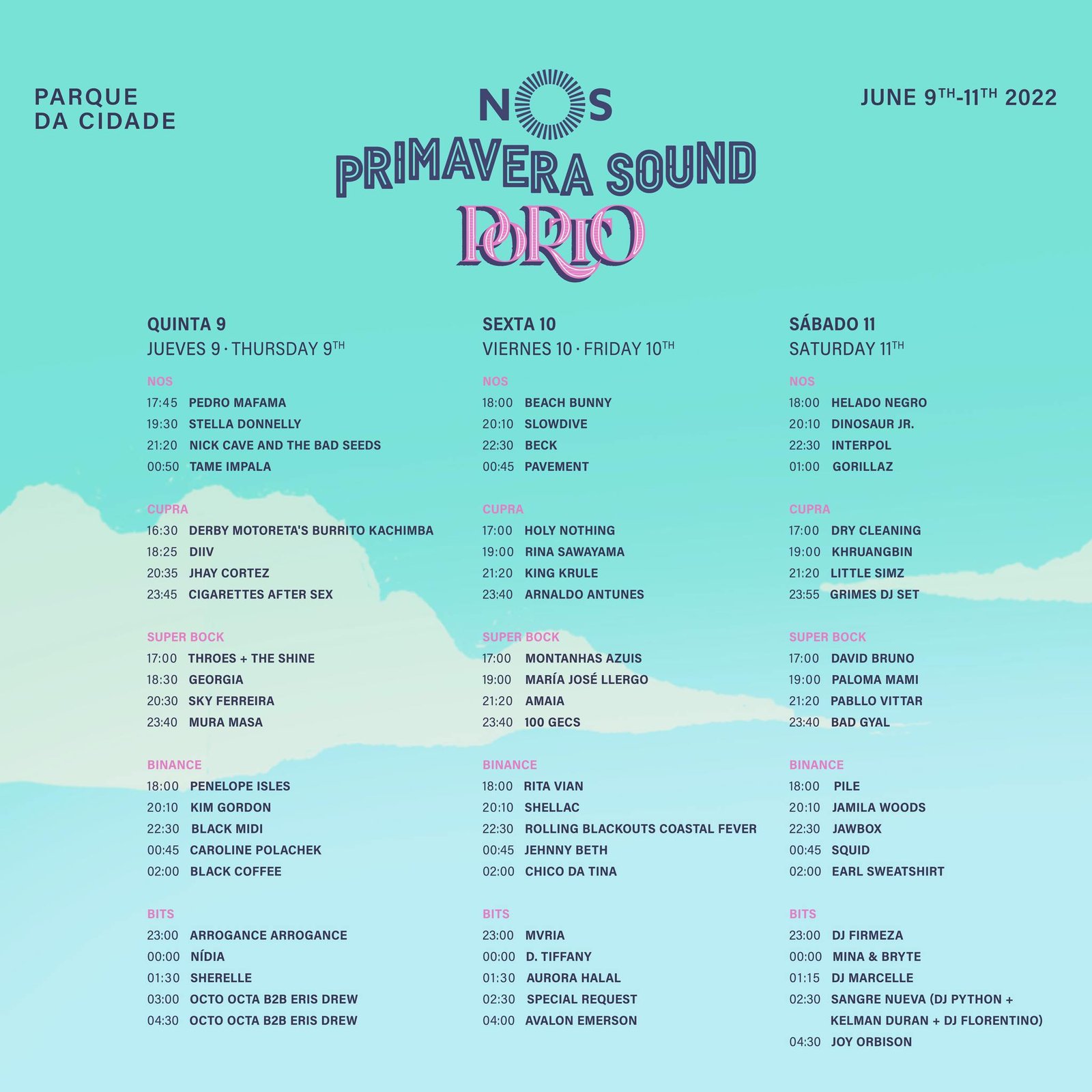 El NOS Primavera Sound 2022 desvela sus horarios Mindies
